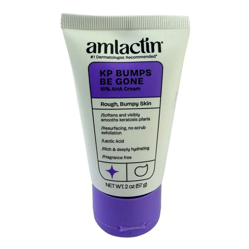 AmLactin KP Bumps Be Gone 15% AHA Cream 2oz Lactic Acid Exfoliating Moisturizer